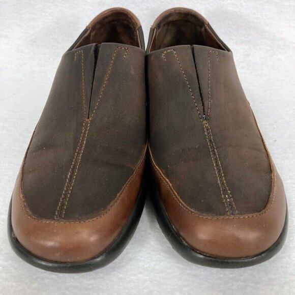 🔥 3/$15 🔥 Stonefly Climacontrol Two Tone Leather Slip On Loafer 6.5 Brown - Picture 4 of 10